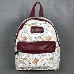 Harry Potter Gryffindor Mini Backpack Hedwig Scarf Print Bioworld Watercolor
